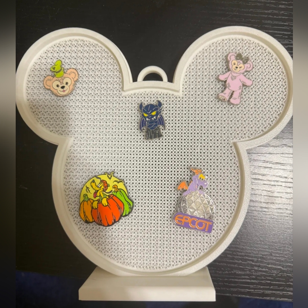 Mouse Shaped Display For Collectable Disney Pins Choice Of Colors